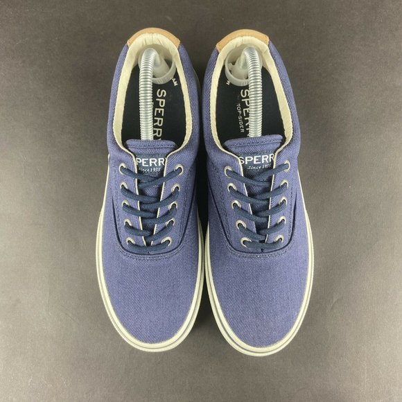 Sperry Men's Halyard CVO Navy Blue Twill Lace Up Casual Shoes Size 8 M - Picture 7 of 10